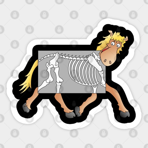 Horse Xray Cartoon Sticker by mailboxdisco